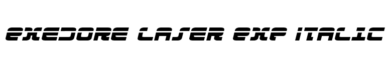 Exedore Laser Exp Italic font preview