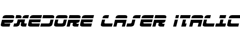 Exedore Laser Italic font preview