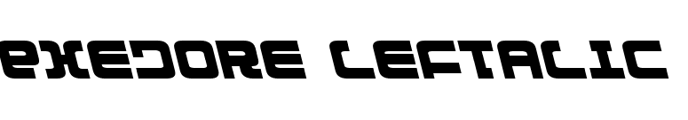 Exedore Leftalic font preview