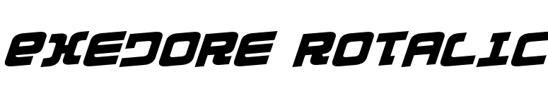 Exedore Rotalic font preview