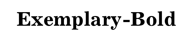 Exemplary-Bold font preview