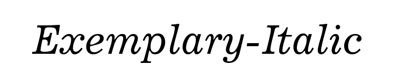 Exemplary-Italic font preview