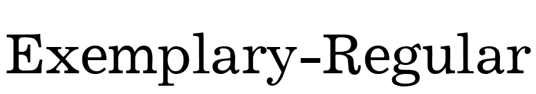 Exemplary-Regular font preview