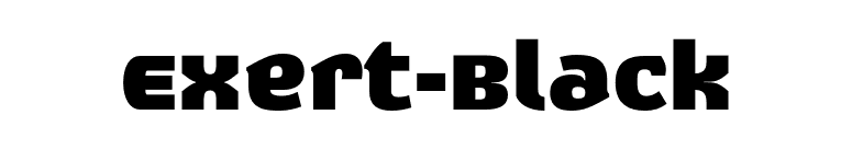 Exert-Black font preview