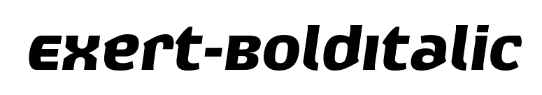 Exert-BoldItalic font preview