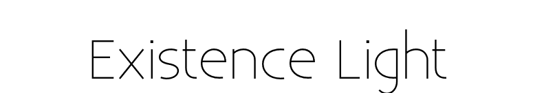 Existence Light font preview