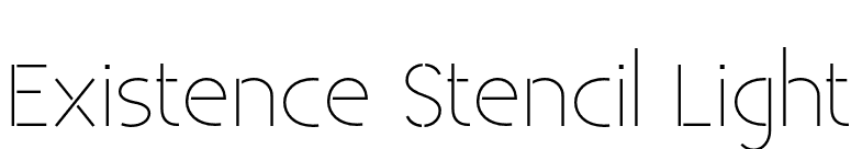 Existence Stencil Light font preview