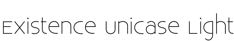 Existence Unicase Light font preview