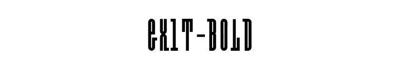 Exit-Bold font preview