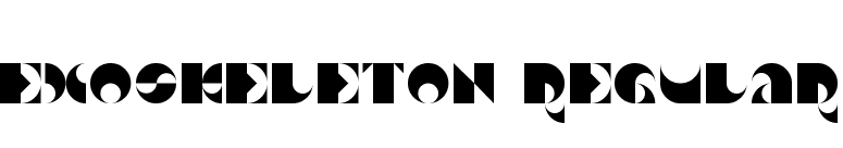 Exoskeleton Regular font preview