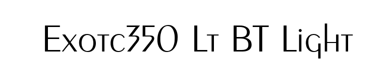 Exotc350 Lt BT Light font preview