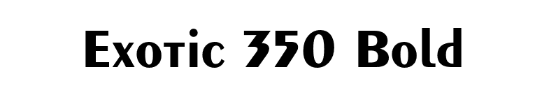 Exotic 350 Bold font preview