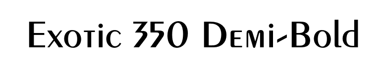 Exotic 350 Demi-Bold font preview