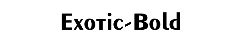 Exotic-Bold font preview
