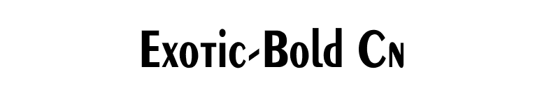Exotic-Bold Cn font preview