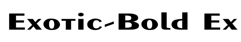 Exotic-Bold Ex font preview