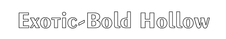 Exotic-Bold Hollow font preview