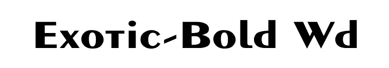 Exotic-Bold Wd font preview