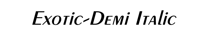 Exotic-Demi Italic font preview