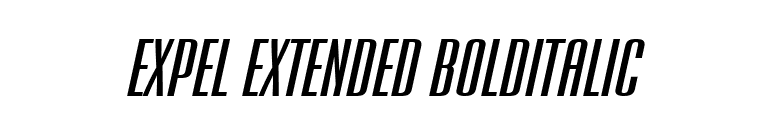 Expel Extended BoldItalic font preview