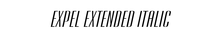 Expel Extended Italic font preview