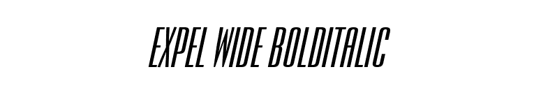 Expel Wide BoldItalic font preview