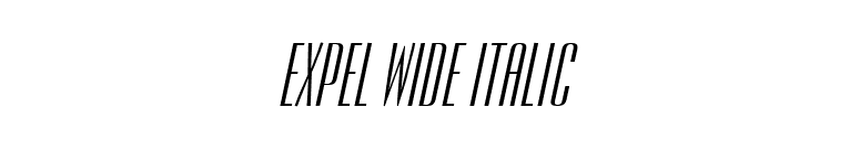 Expel Wide Italic font preview
