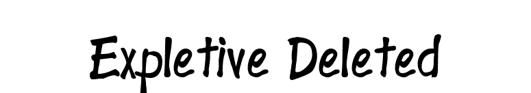 Expletive Deleted font preview