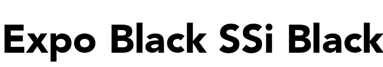 Expo Black SSi Black font preview