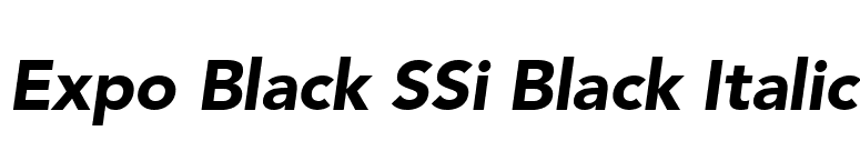 Expo Black SSi Black Italic font preview