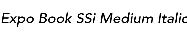 Expo Book SSi Medium Italic font preview