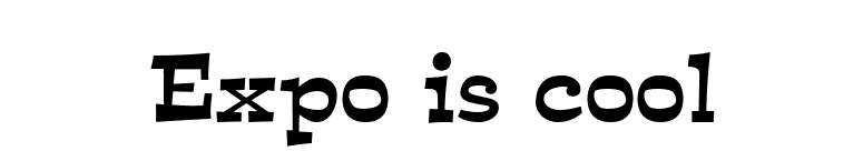 Expo is cool font preview