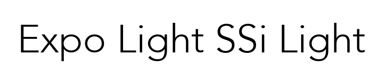 Expo Light SSi Light font preview
