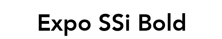 Expo SSi Bold font preview