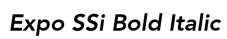 Expo SSi Bold Italic font preview
