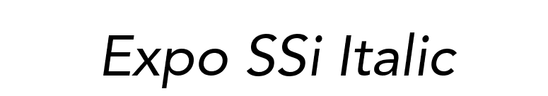 Expo SSi Italic font preview