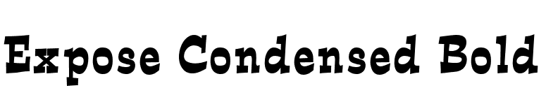 Expose Condensed Bold font preview