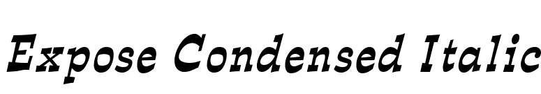 Expose Condensed Italic font preview