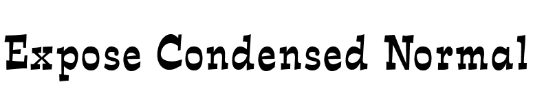 Expose Condensed Normal font preview