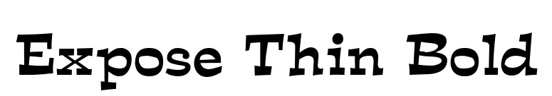 Expose Thin Bold font preview