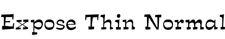 Expose Thin Normal font preview