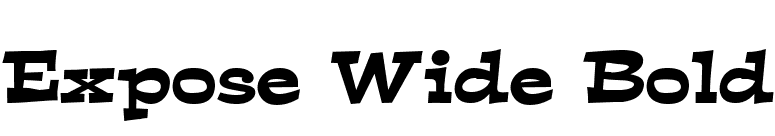 Expose Wide Bold font preview
