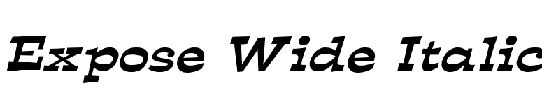 Expose Wide Italic font preview