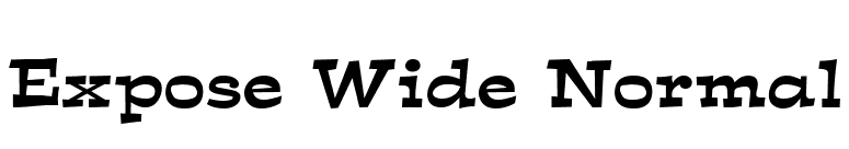 Expose Wide Normal font preview