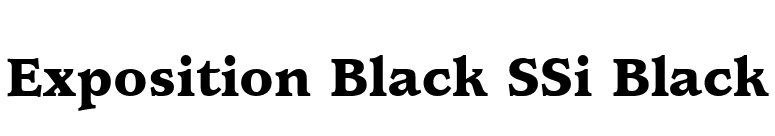 Exposition Black SSi Black font preview