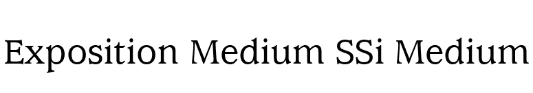 Exposition Medium SSi Medium font preview