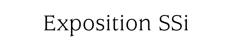 Exposition SSi font preview