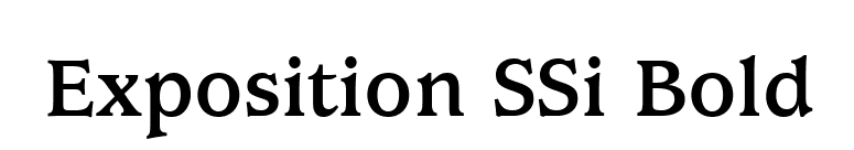 Exposition SSi Bold font preview