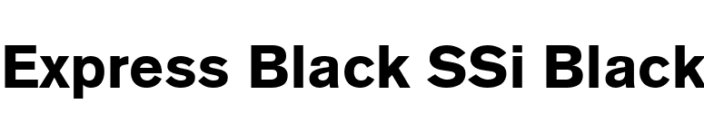Express Black SSi Black font preview
