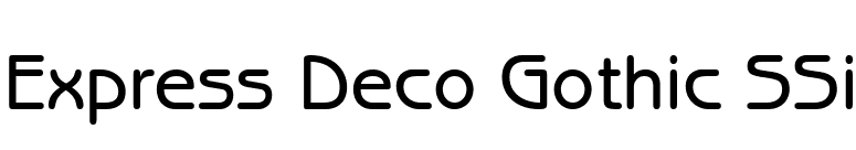 Express Deco Gothic SSi font preview